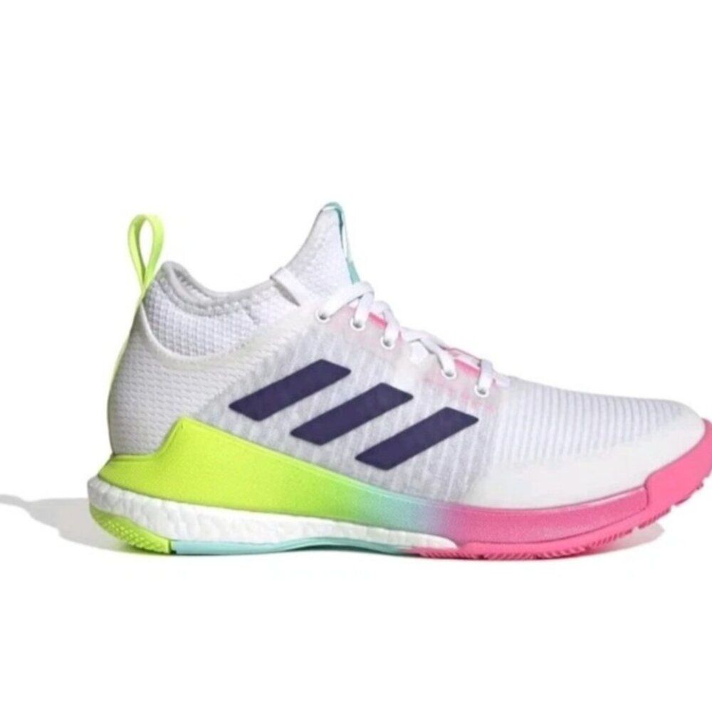 Adidas Crazyflight Boost Mid White/Pink Volleyball Shoes Women's Size 5 HP3337